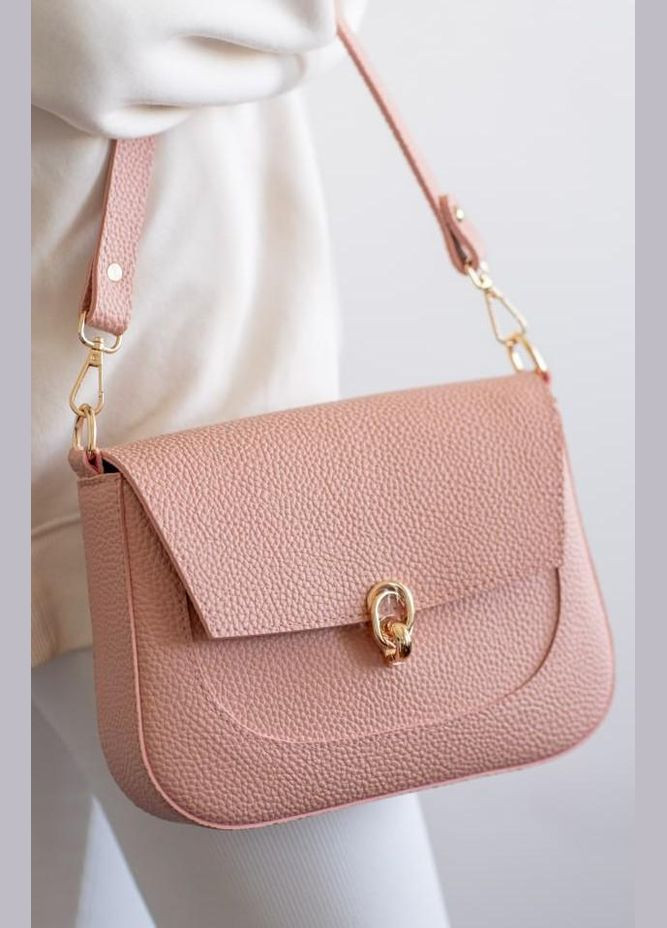 Сумка женская Кросс боди функциональная розовая из экокожи NIUNIU (340239642)