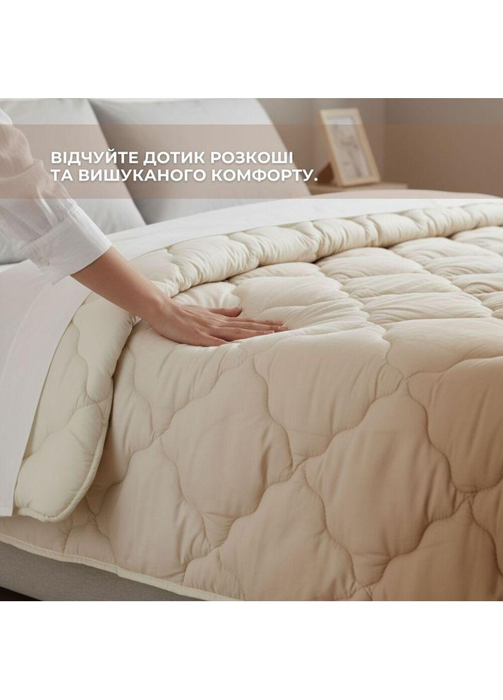 Одеяло шерстяное Woolly 200х220 см 400 г/м2 зимнее, теплое, натуральное, овечья шерсть IDEIA (369002582)