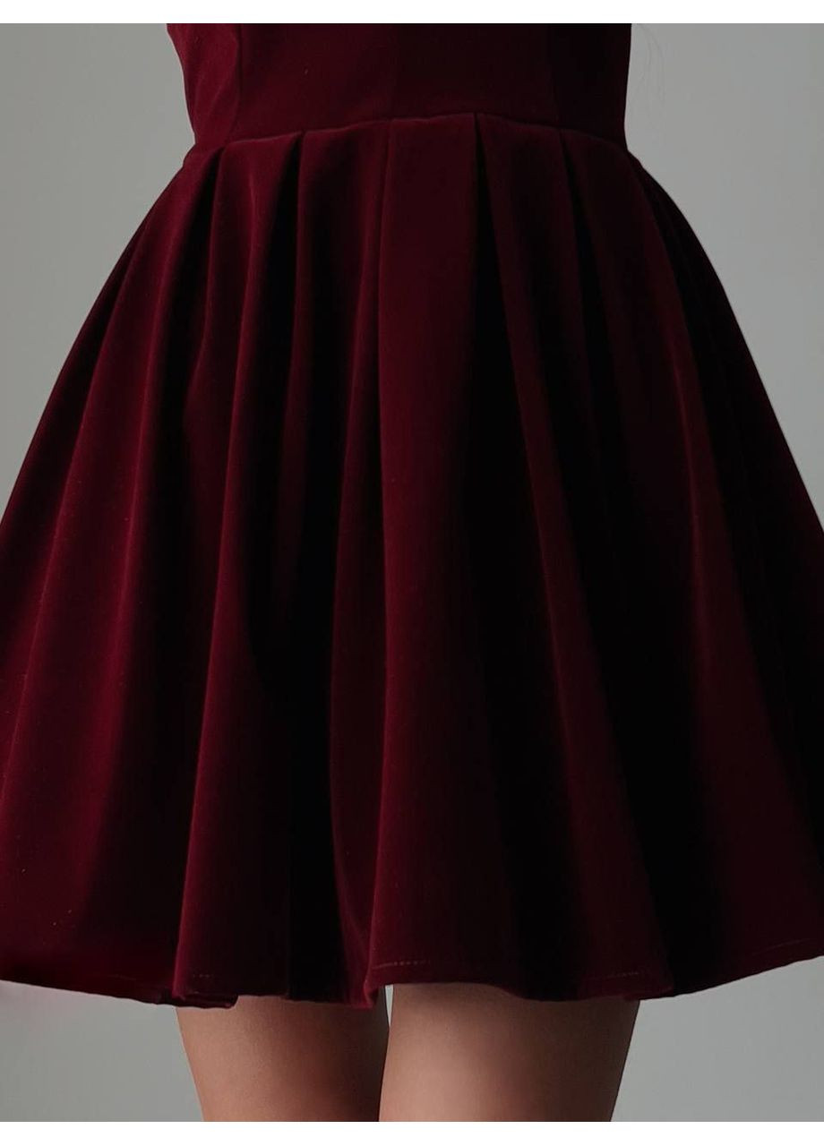 Бордовое праздничный платье бархатное нарядное popluzhnaya