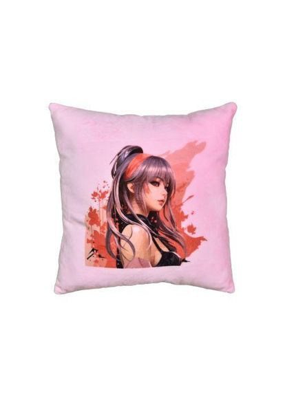 Подушка плюшева "Аніме витонченість" розмір 30*30 см рожева Strateg (365654626)