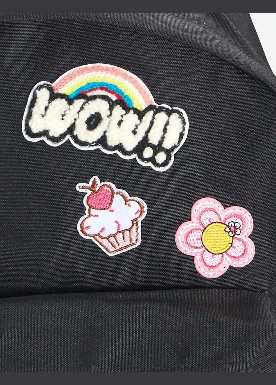 Рюкзак,чорний з принтом, Kiabi (314819092)