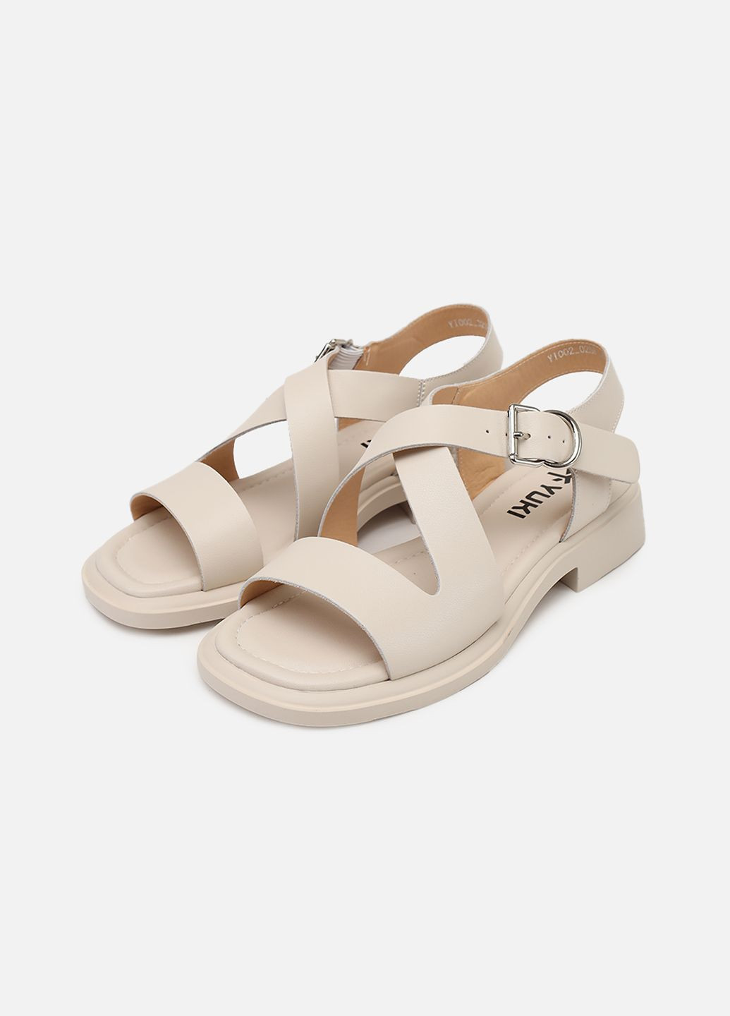 Молочные босоножки женские цвет молочный cb-00264130 Yuki