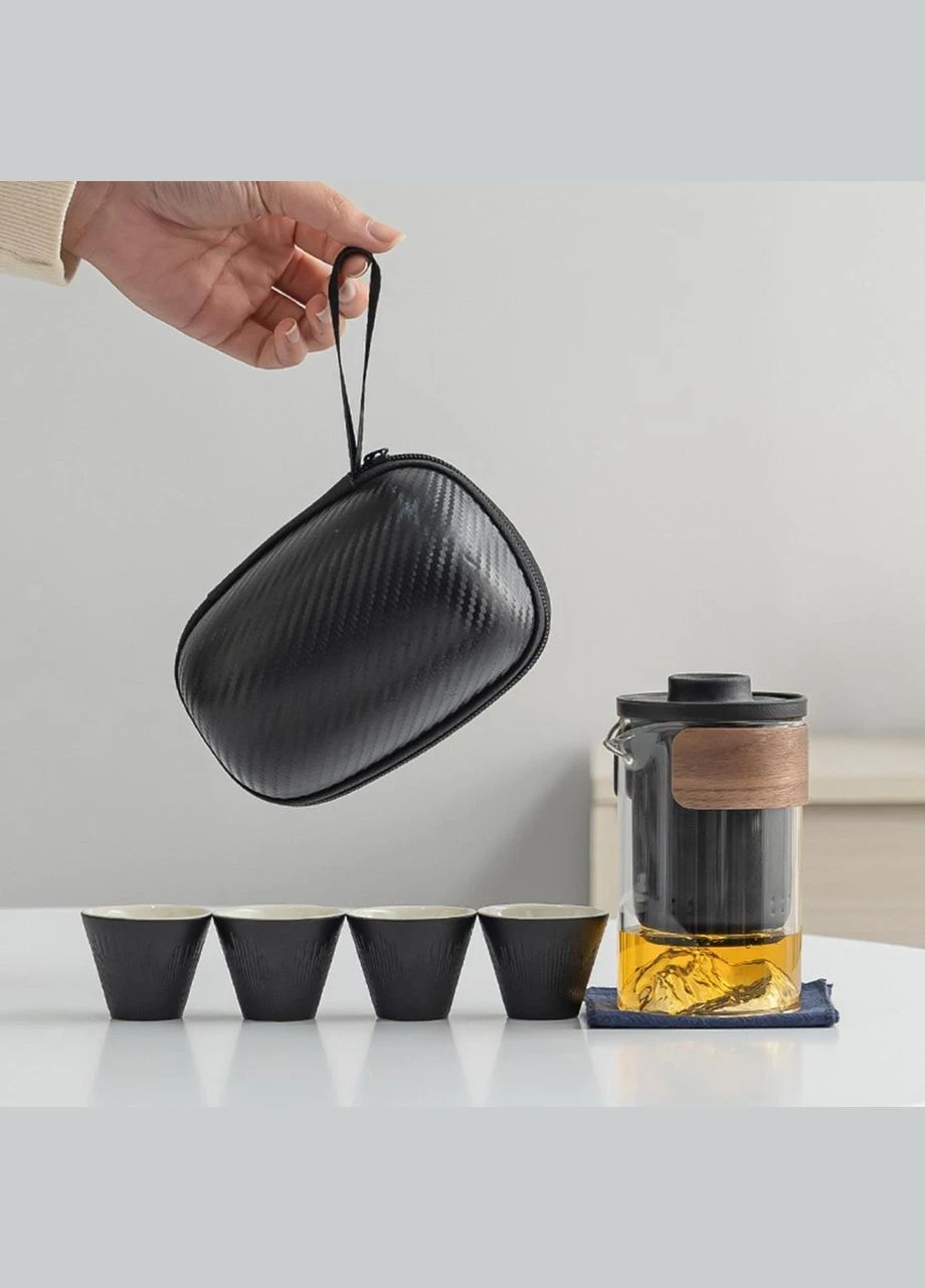 Набір Travel Tea Set для чайної церемонії із сумкою Чорний (R-300284-VS) No Brand (314924200)