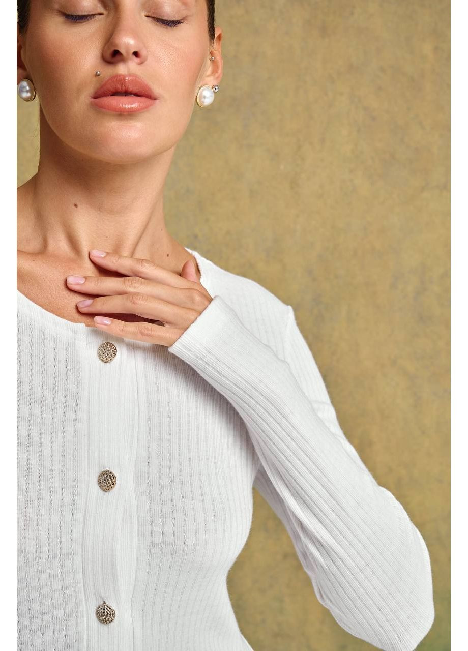 Молочна святковий, коктейльна, ділова, повсякденний, кежуал сукня з акцентами ґудзиками з трикотажу 💫💫💫 силуетна Україна однотонна