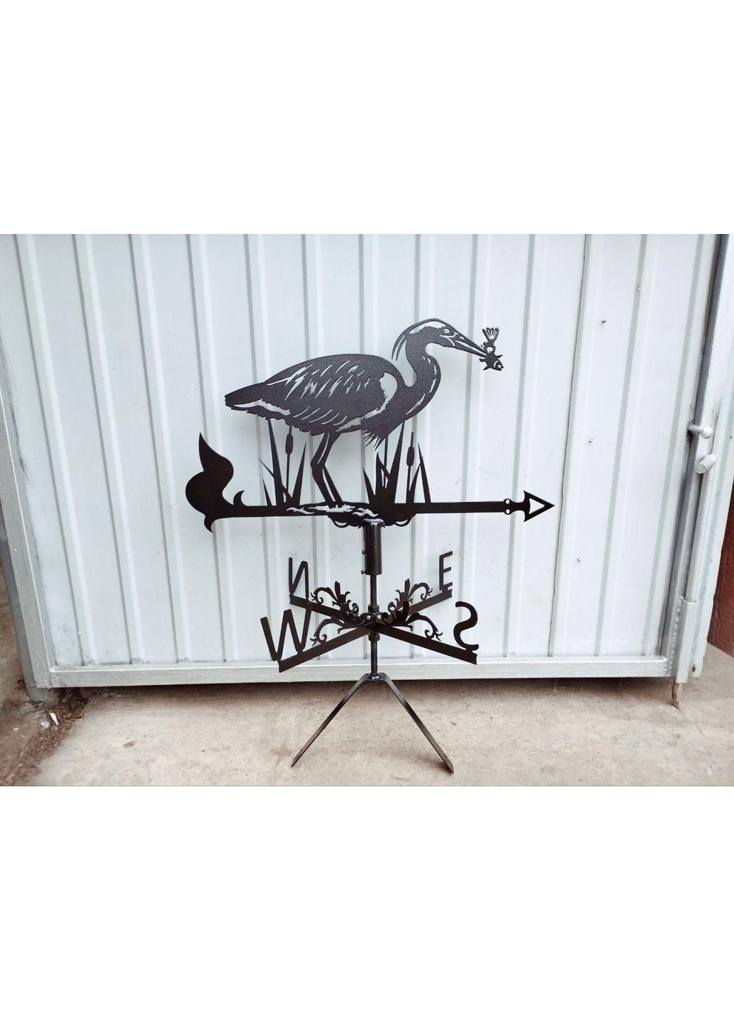 Флюгер на дом Цапля, флюгер на крышу из металла 3 мм. No Brand (368896319)