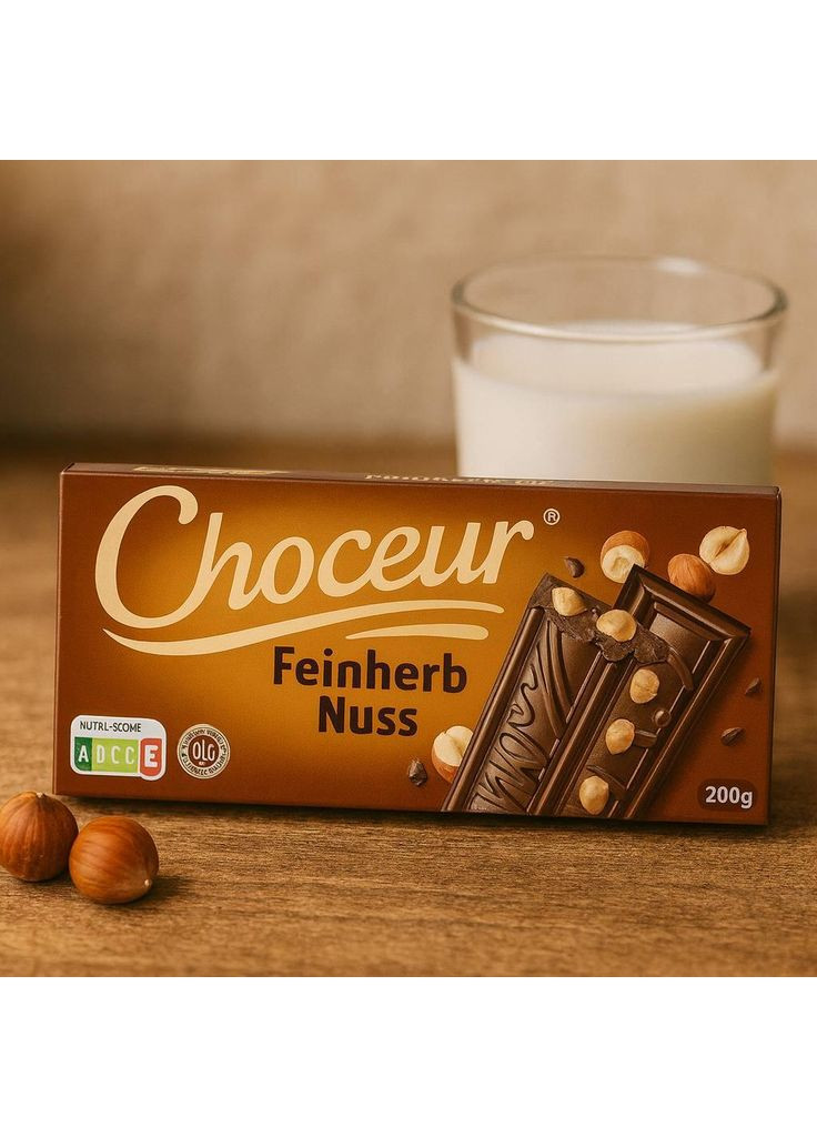 Шоколад 🍫 "Feinherb Nuss" 200 гр. Німеччина Choceur (346049316)