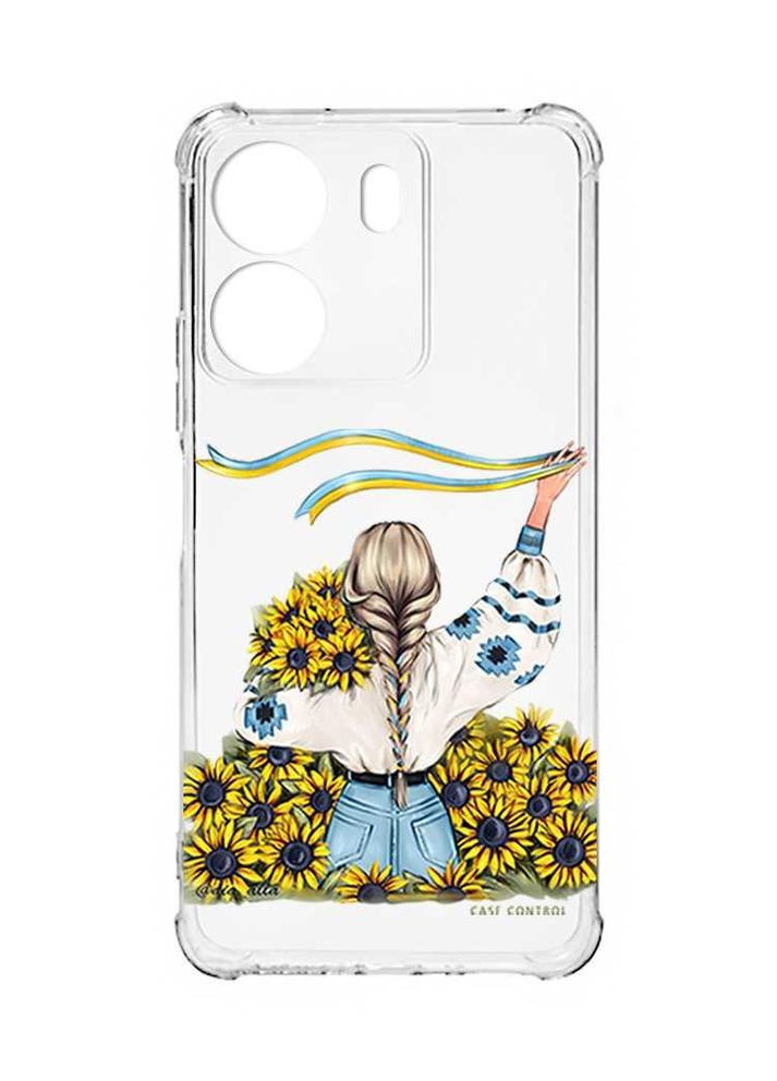 Чехол с утолщёнными углами на Xiaomi Redmi 13C:: Девушка с лентой (принт 25) Creative (355404689)