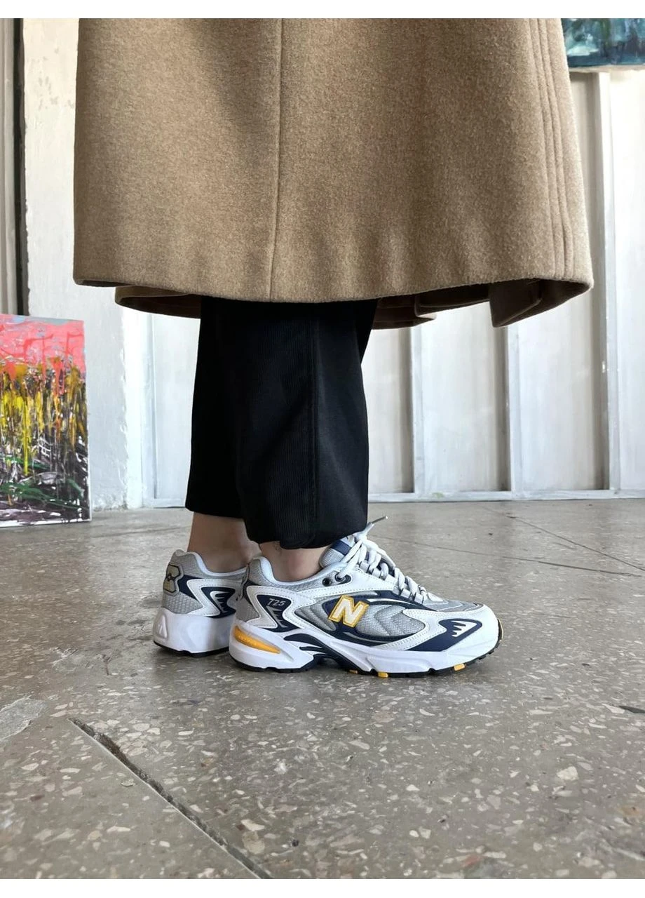 КРОССОВКИ ЖЕНСКИЕ NEW BALANCE 725 WHITE NAVY НЬЮ БЕЛАНС 725 No Brand белые демисезоны (368869595)