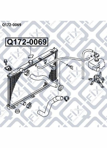 Крышка радиатора Q172-0069 ASX Лансер Аутлендер Паджеро Вагон 1350A730 Q-FIX Outlander (360504125)