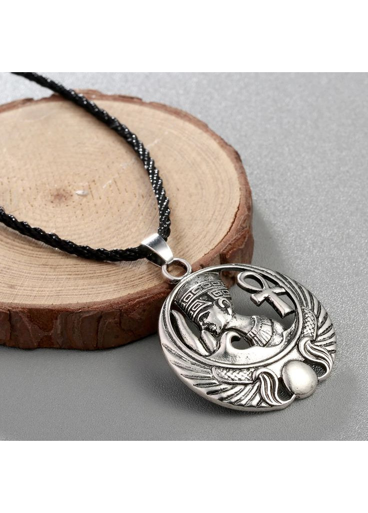 Кулон давньоєгипетської королеви Нефертіті підвіска талісман амулет зі сталі No Brand (351387479)