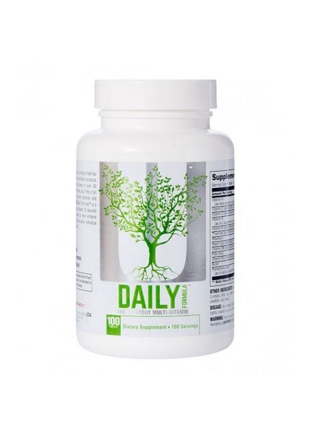 Витамины и минералы Naturals Daily Formula, 100 таблеток Universal Nutrition (293418806)