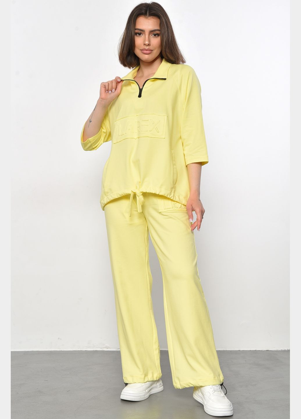 Спортивний костюм жіночий жовтого кольору Let's Shop (293765086)