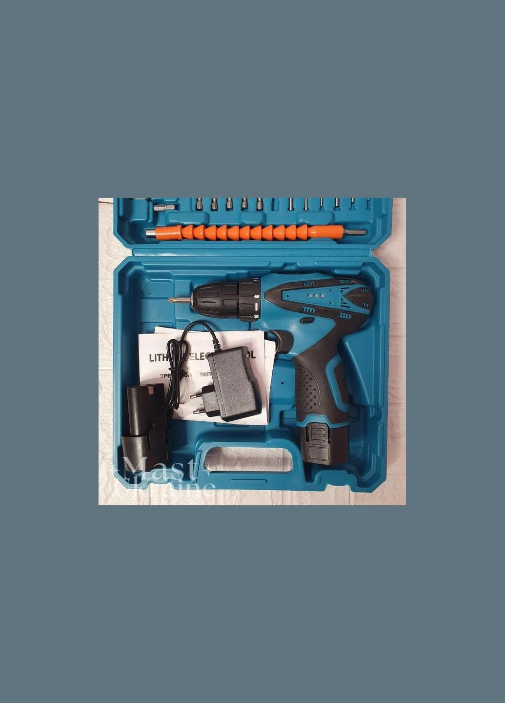 Аккумуляторный шуруповерт 12V с набором инструментов, 18 режимов, 1 аккумулятор, кейс для переноски No Brand (338193382)