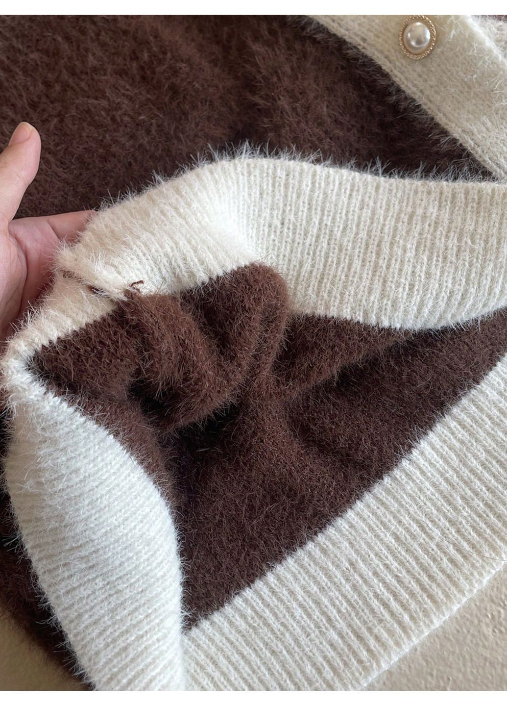 Коричневый демисезонный кардиган SHEIN