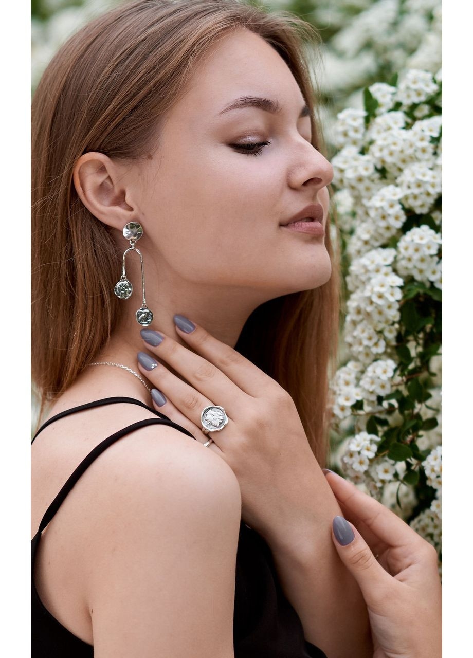 Сережки пусети з підвісками античні Афіна Byzanti 925 Skifska Etnika (364203008)