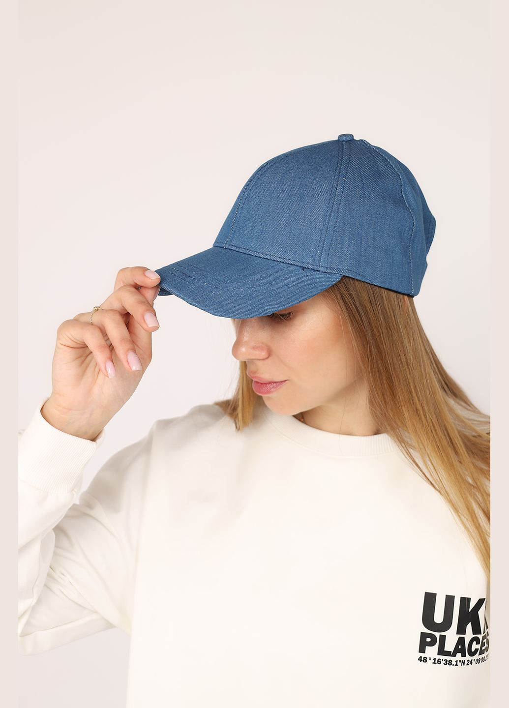 Бейсболка женская цвет синий CB-00277975 No Brand (333299017)