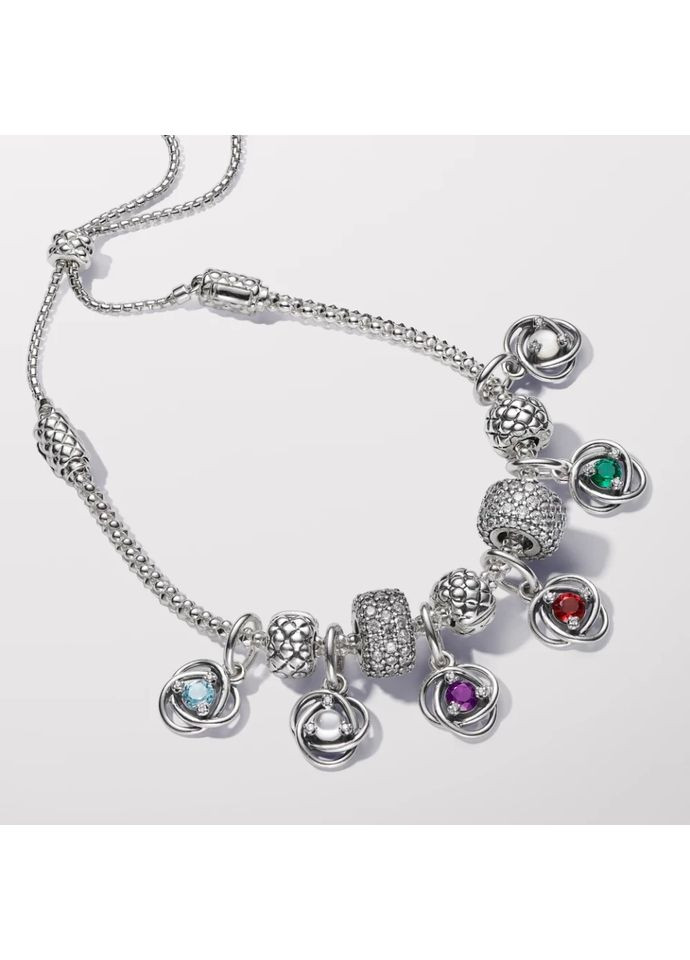 Срібний шарм Пандора "Зелене коло вічності" 793125C05 Kabluchka (355346525)