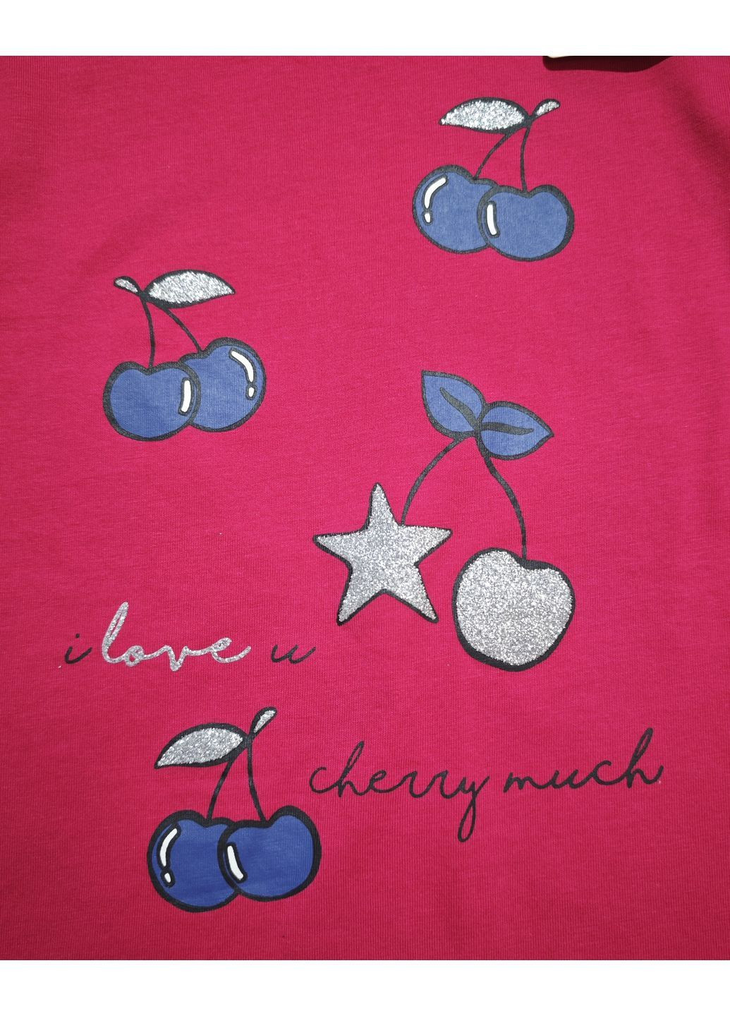 Малиновый повседневный, коктейльный лонгслив OVS с рисунком