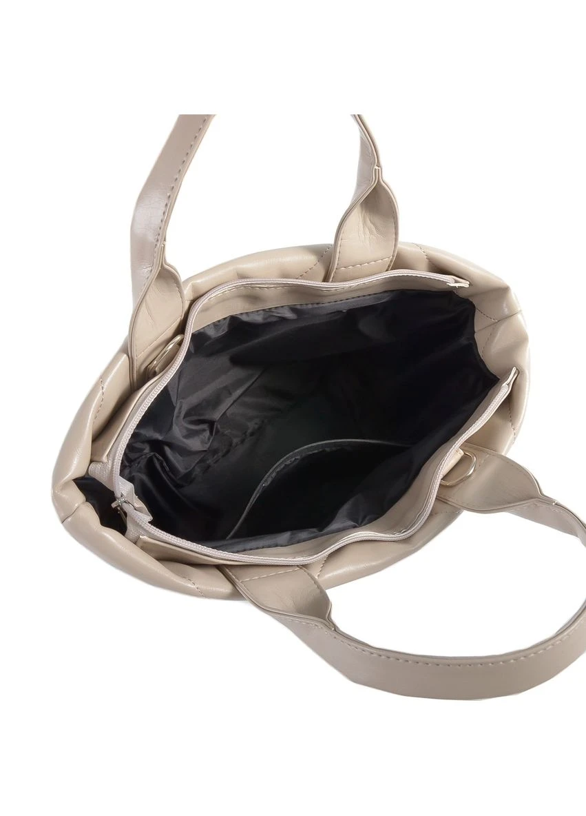 БЕЖ ТАУП - стьобана, якісна сумка в стилі "Tote Bag", відділення на блискавці (Луцьк, 839) LucheRino (333693272)