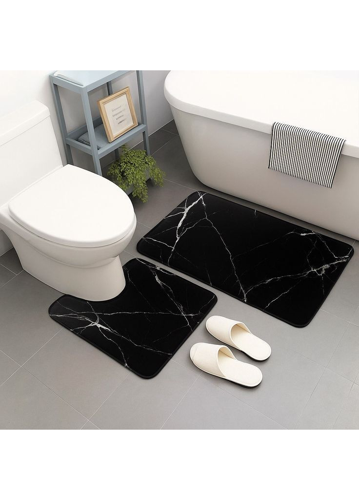 Набір килимків діатомітовий 𝕄𝕒𝕣𝕞𝕦𝕣 в ванну та туалет No Brand 𝙋𝙍𝙄𝙈𝙀 (365597853)