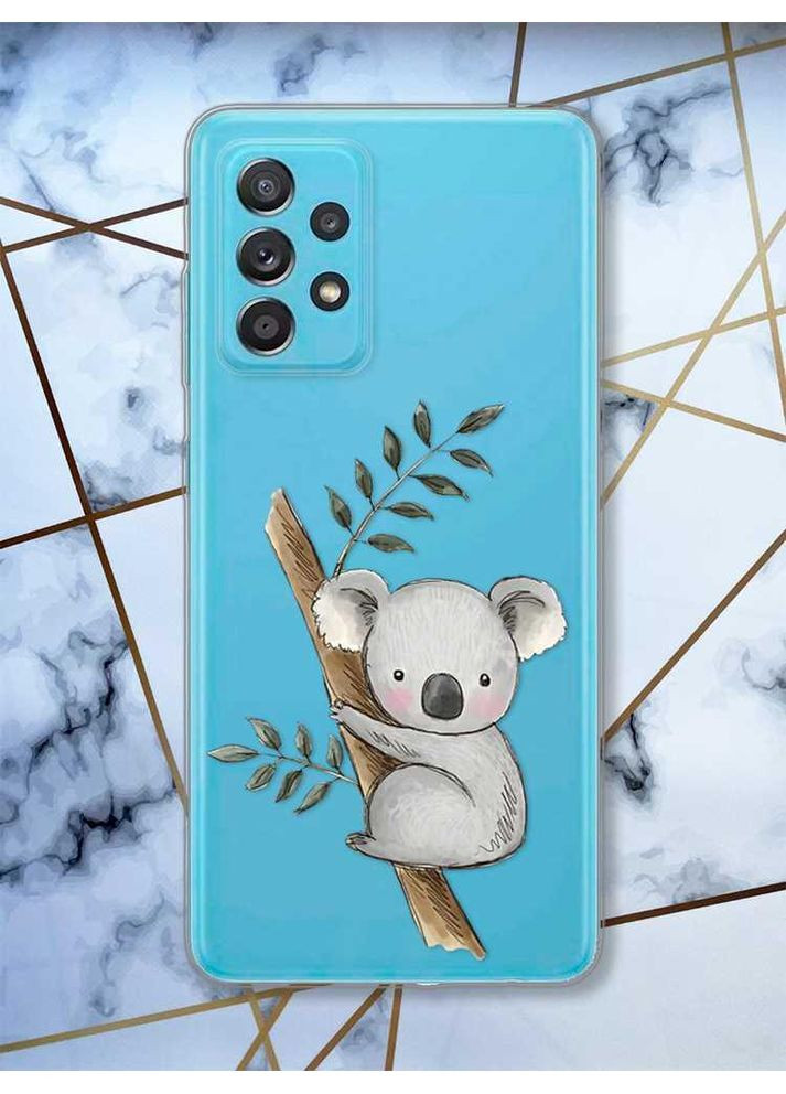 Прозорий чохол на Samsung Galaxy A52 Коала принт 132 Creative (359499801)