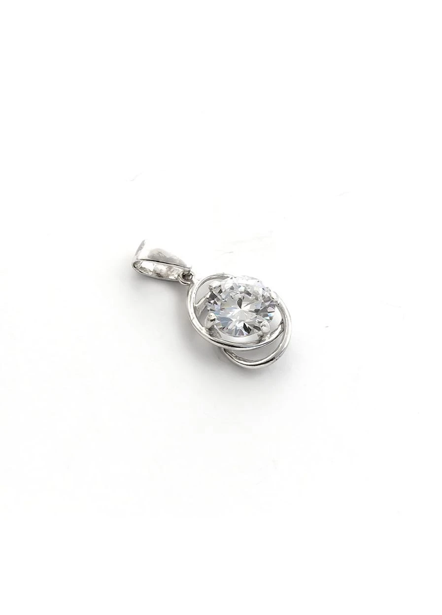 Кулон с белым фианитом 7975/1 Maxi Silver (337133792)