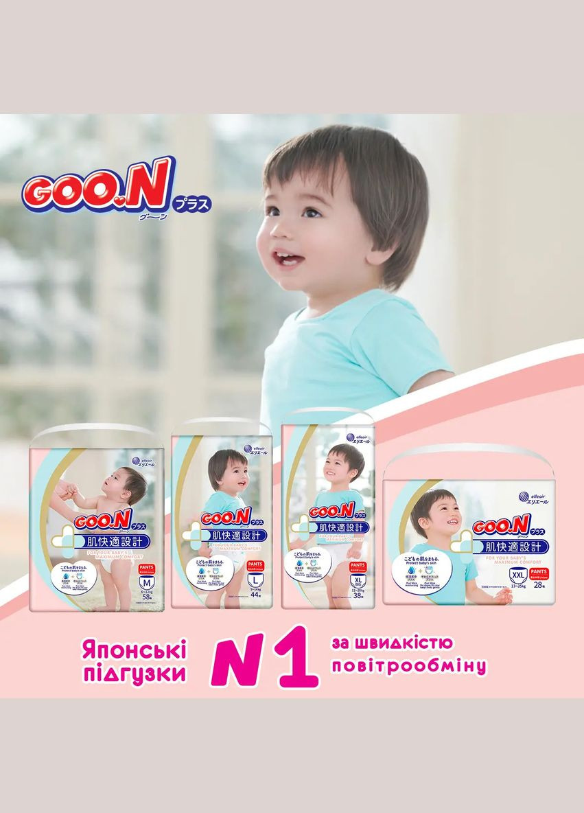 Подгузники-трусики унисекс Plus XXL (13-25 кг), 28 шт. Goo.N 21000634 (327223361)