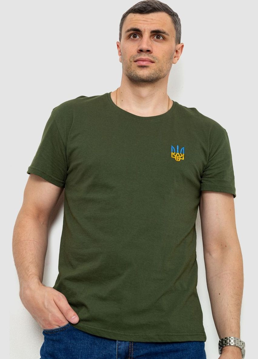 Хакі (оливкова) футболка чоловіча патріотична Ager 226R036