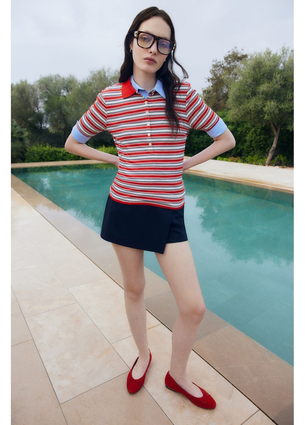 Ребриста сорочка-поло H&M (368396859)