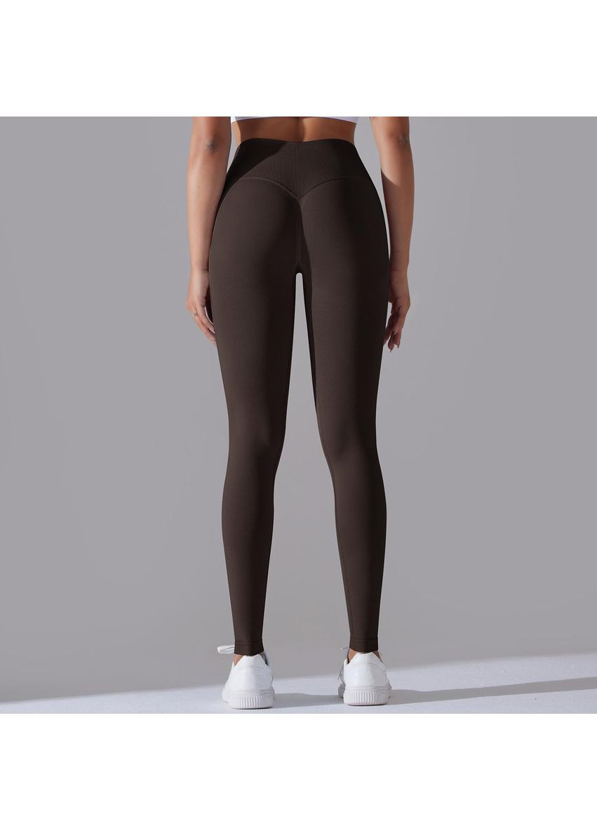 Лосины женские фитнес с эффектом push-up с V-образным поясом No Brand (353302960)