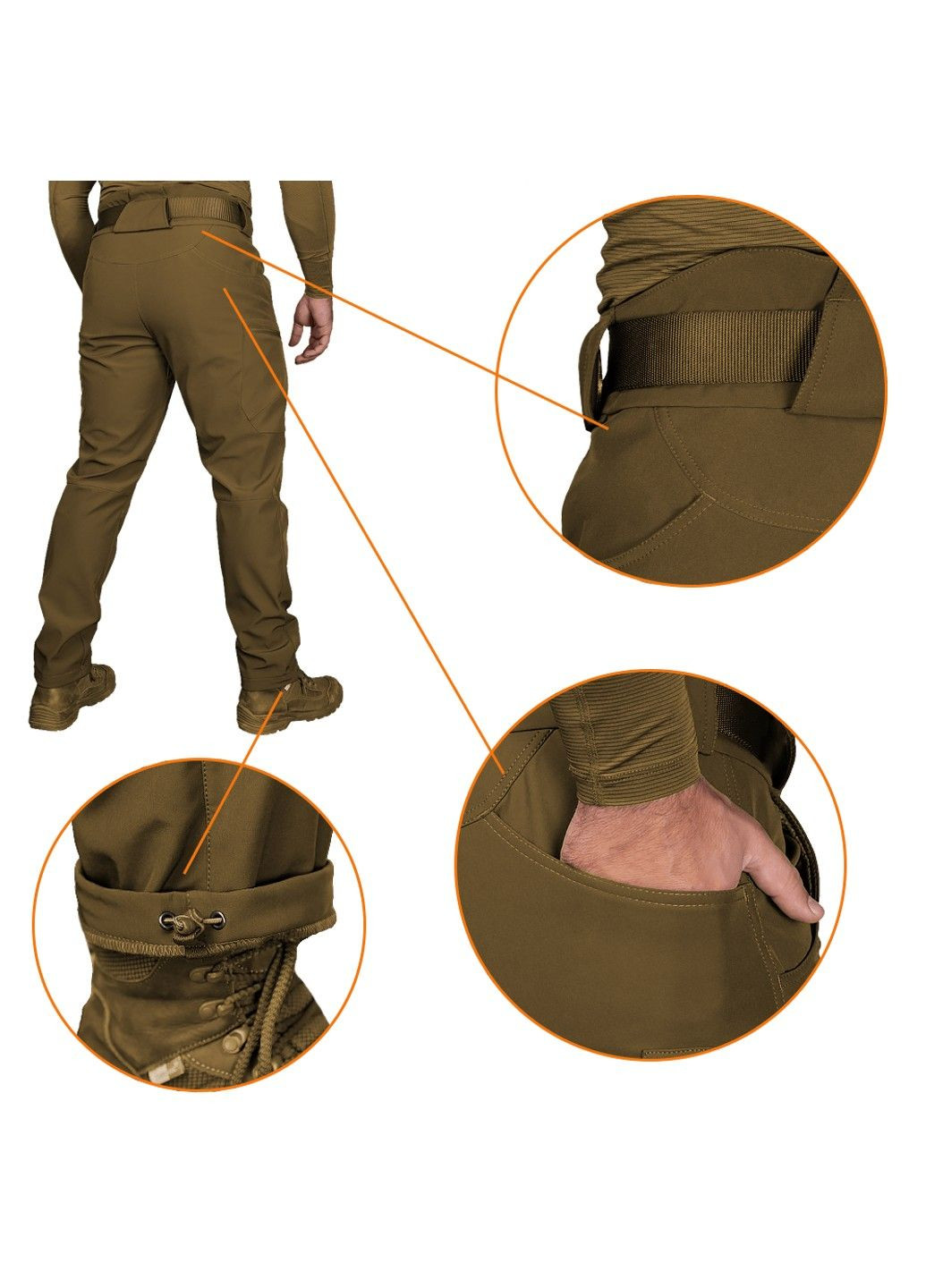 Штани Stalker SoftShell Vent Mesh Coyote Size XXL Camo-Tec (329870052)