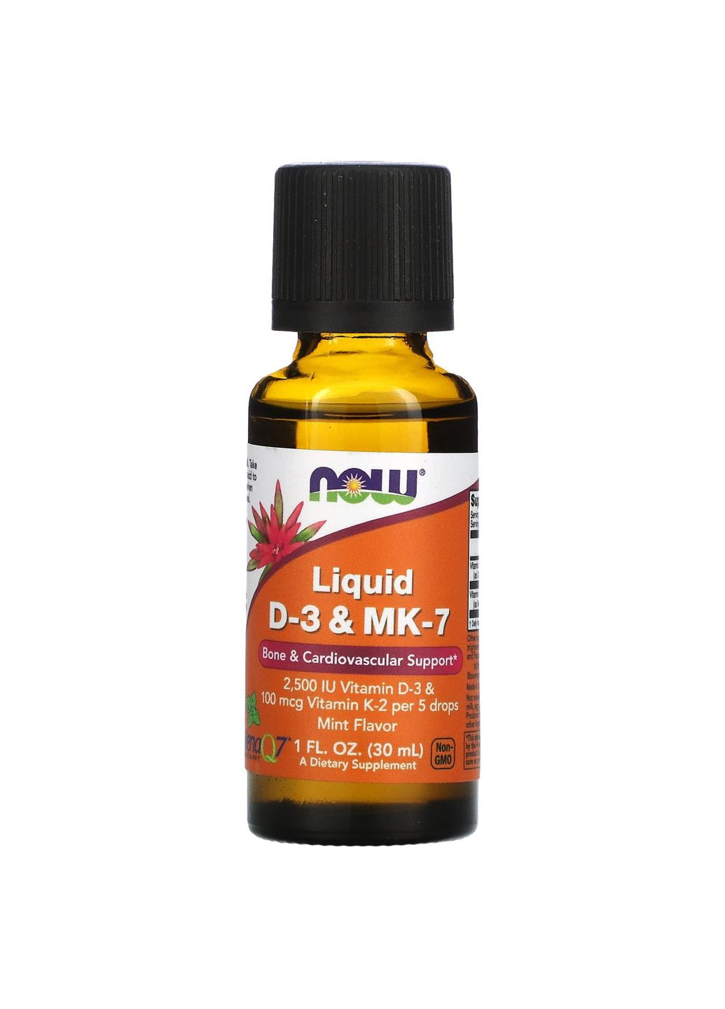 Вітамін D3 та МК-7, Liquid D-3 & MK-7,, рідина, 30 мл Now Foods (367988959)