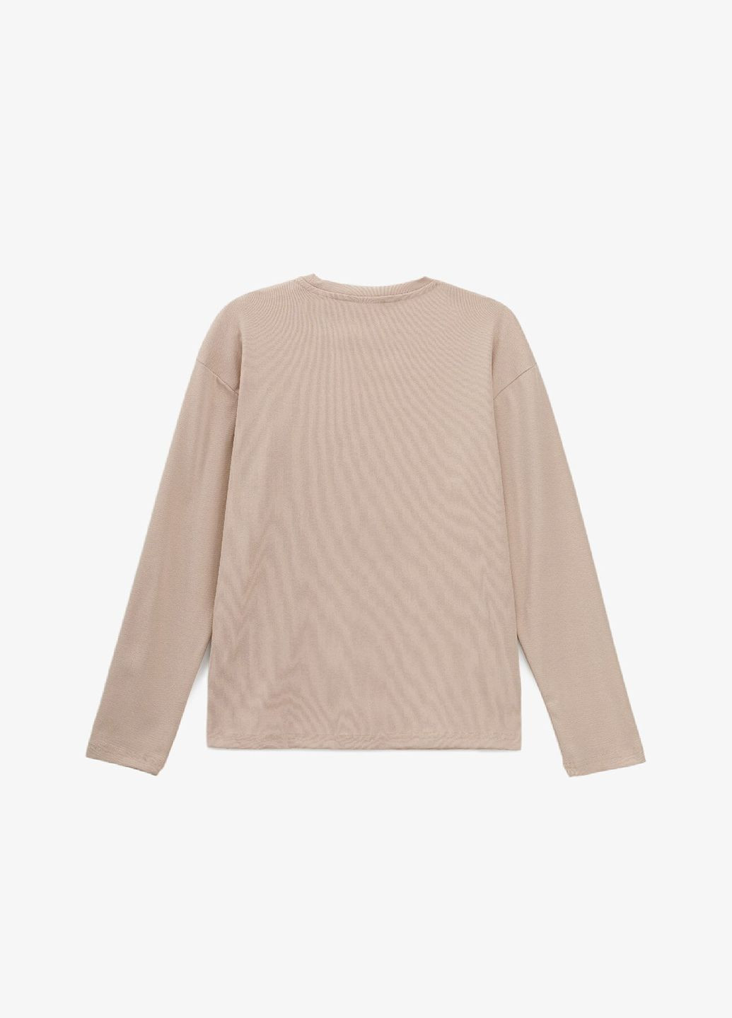 Бежевый демисезонный повседневный лонгслив No Brand однотонный