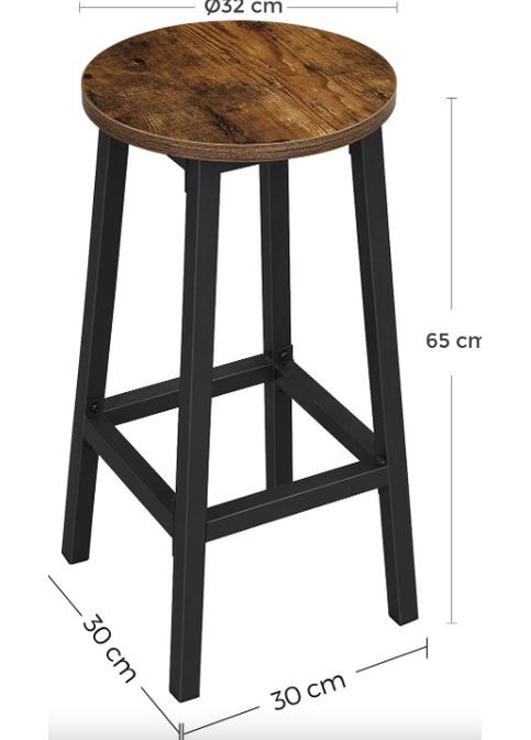 Барний стілець Halmar 2 штуки в стилі Loft Leobert (323136221)