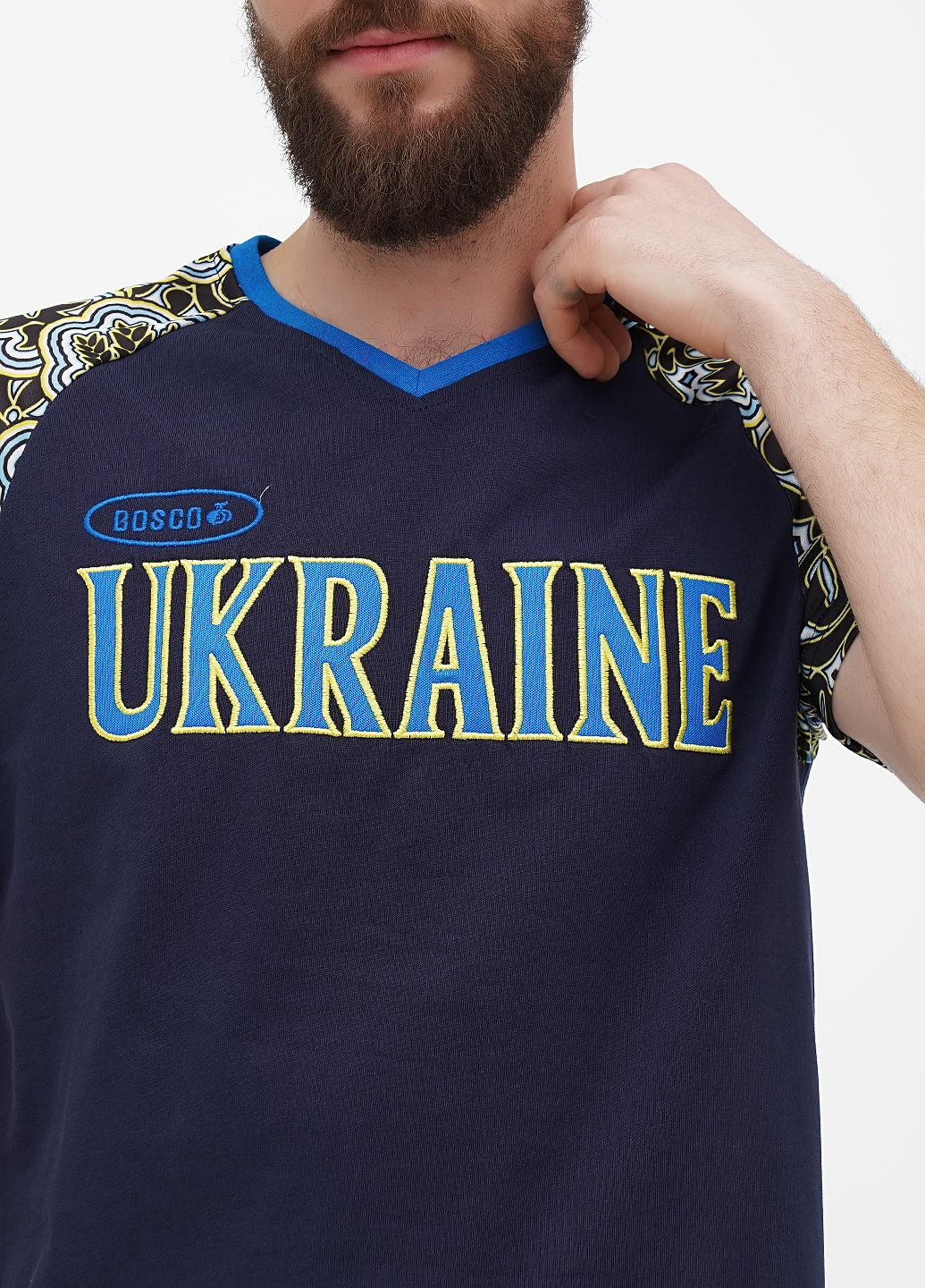 Черная футболка спортивная sport украина Bosco