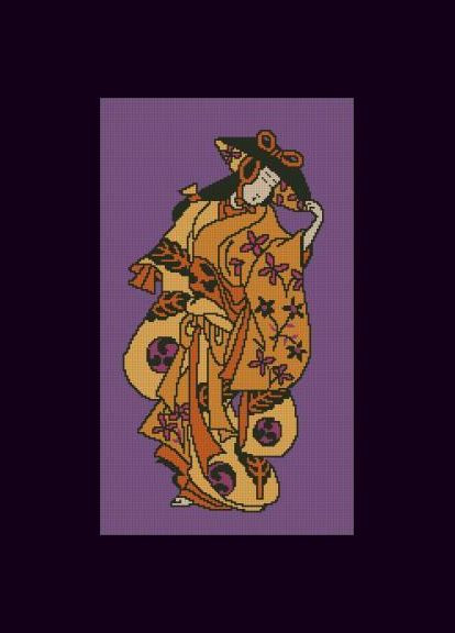 Набор для вышивки крестиком. Размер: 22*38 см Японка Лоскуток (315355422)