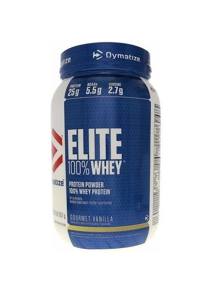 Протеин Dymatize Elite 100% Whey Protein 907 г 28 servings Gourmet Vanilla Dymatize Nutrition (387636046)