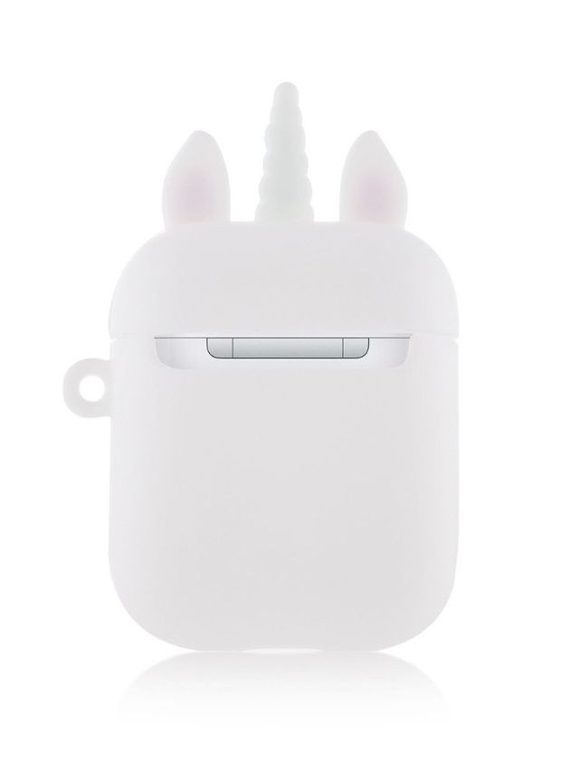 Чохол для навушників AirPods 1, 2 Єдиноріг силіконовий білий Trends Airpods 1/2 (360897122)
