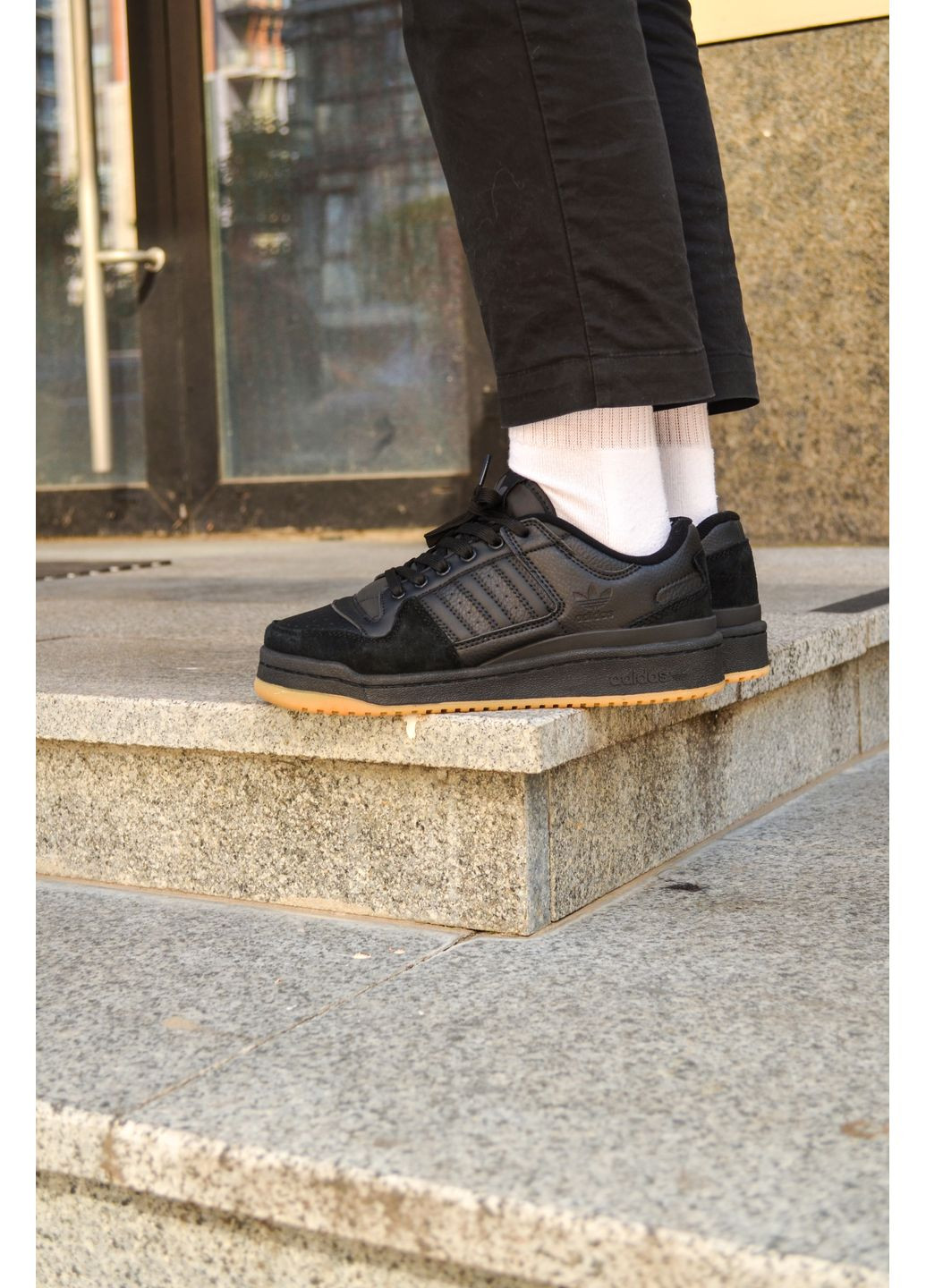 Комбіновані Осінні кросівки чоловічі adidas forum 84 low adv адідас форум 84 No Brand