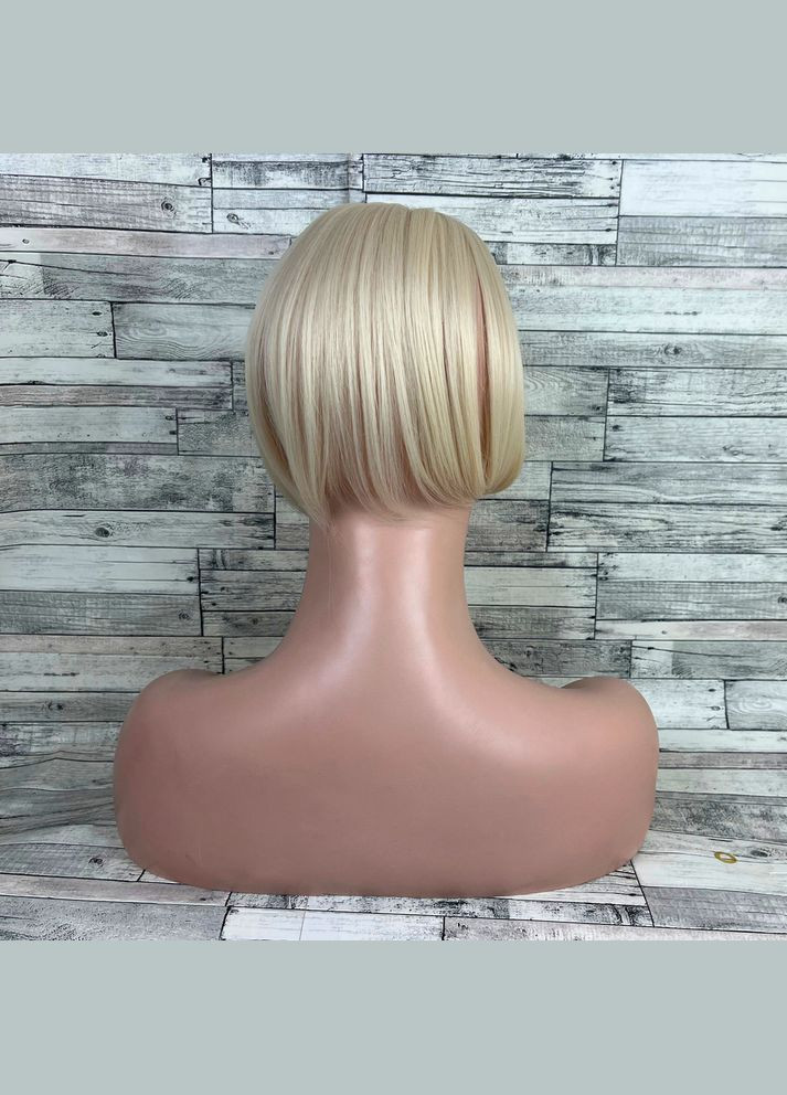 Накладка блонд прямая с пробором и челкой топер на шпильках из искусственных волос No60 25 см No Brand 2021 (322770703)