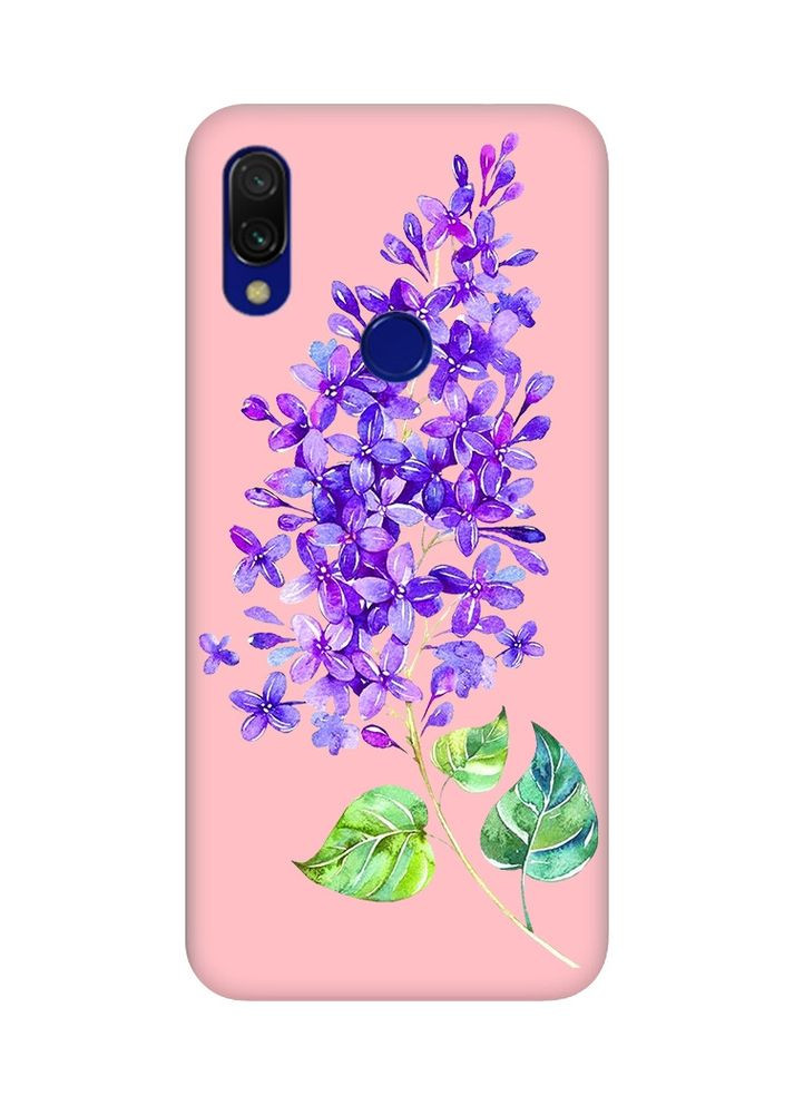 Матовий чохол з рожевими боками на Xiaomi Redmi 7:: Гілочка бузку /принт 280/ Creative (360700253)