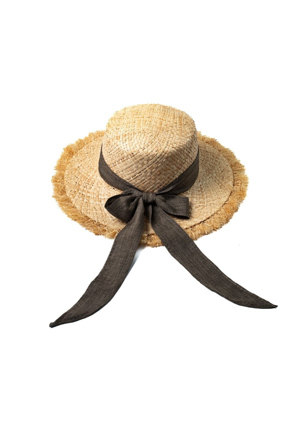 Шляпа канотье женская рафия желтая ЛАЛИ LuckyLOOK 444-522 (292668865)
