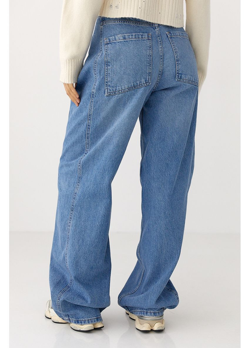 Сині широкі джинси Baggy Джинсы Lurex - (370296384)