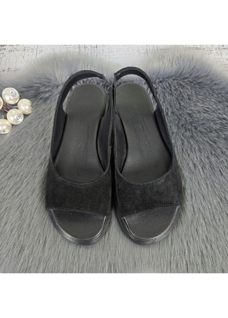 Черные босоножки женские SALI с ремешком