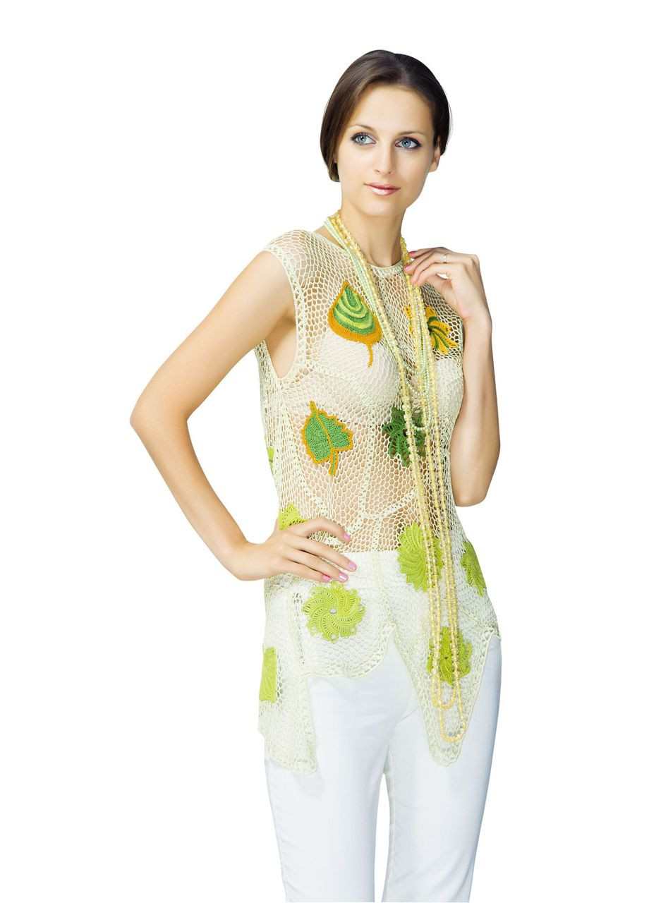 Блуза лимонно-зелена, зплетена у техніці ірландського мережива Видавничий дім "Пресподіум" (370386280)
