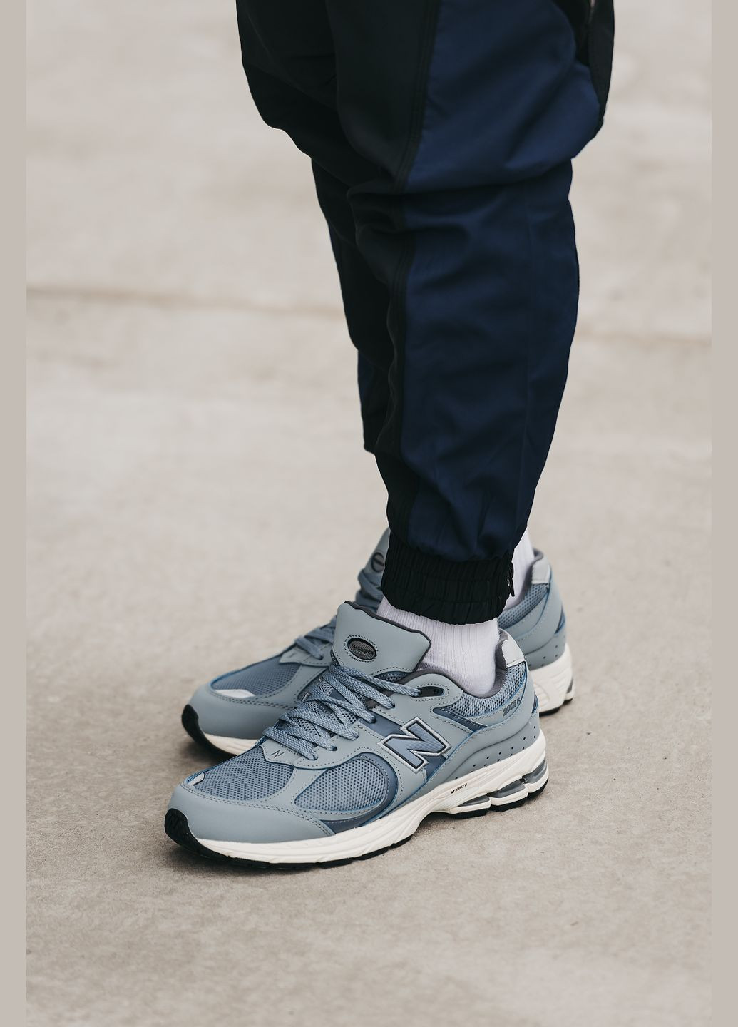 Сіро-голубі Осінні кросівки чоловічі No Brand