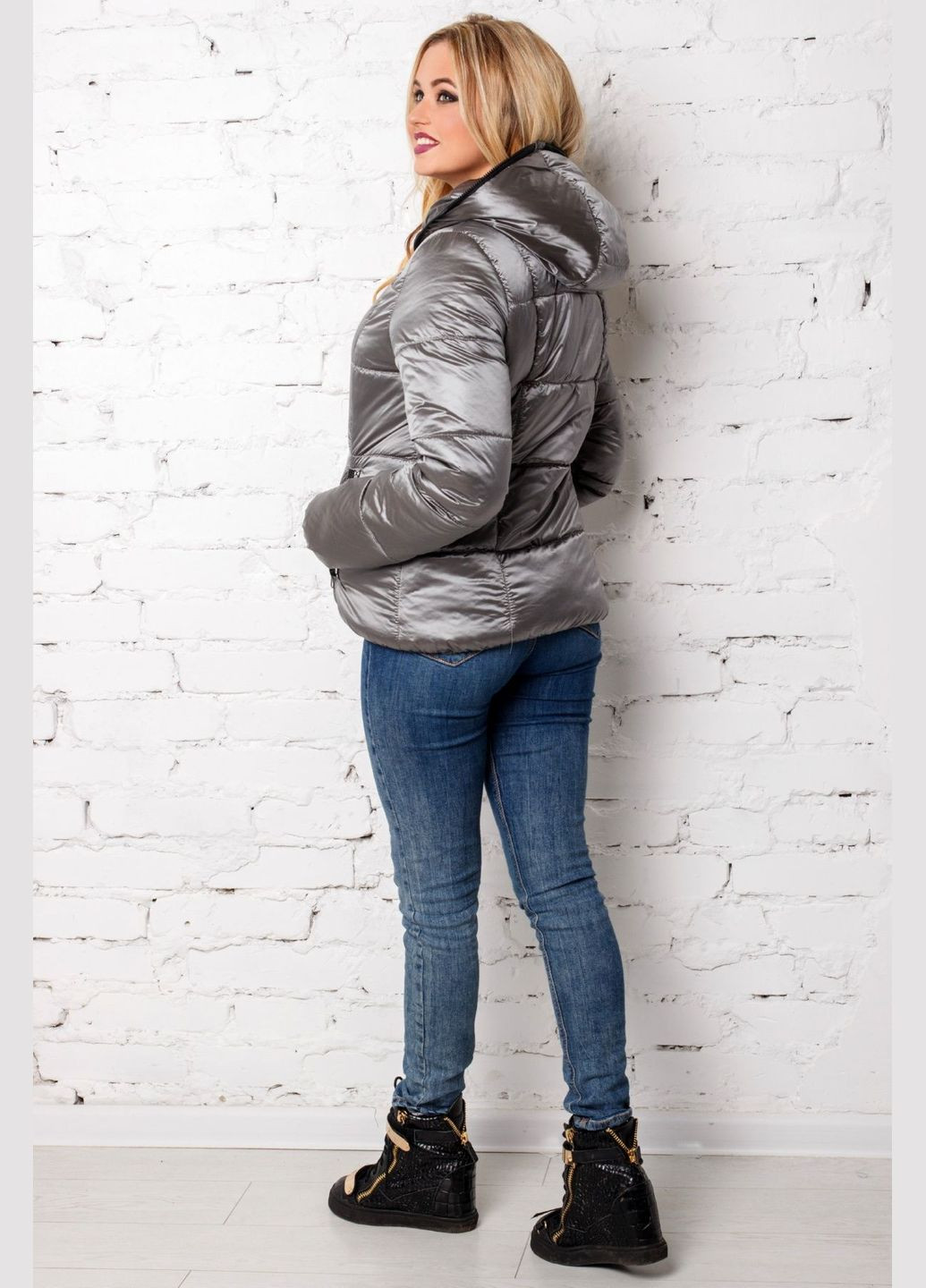 Металл демисезонная куртка ассоль-2 52 стальной MioRichi