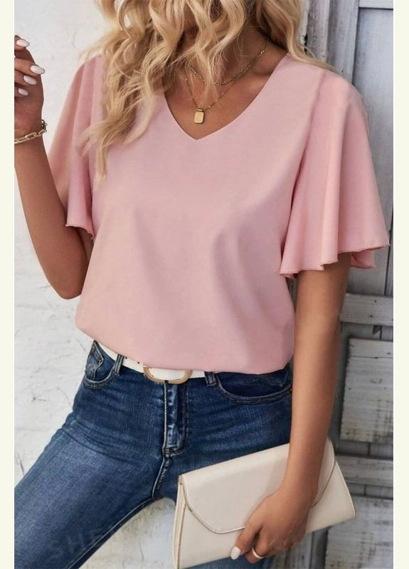Розовая элегантная блуза для офиса огайо Look & Buy