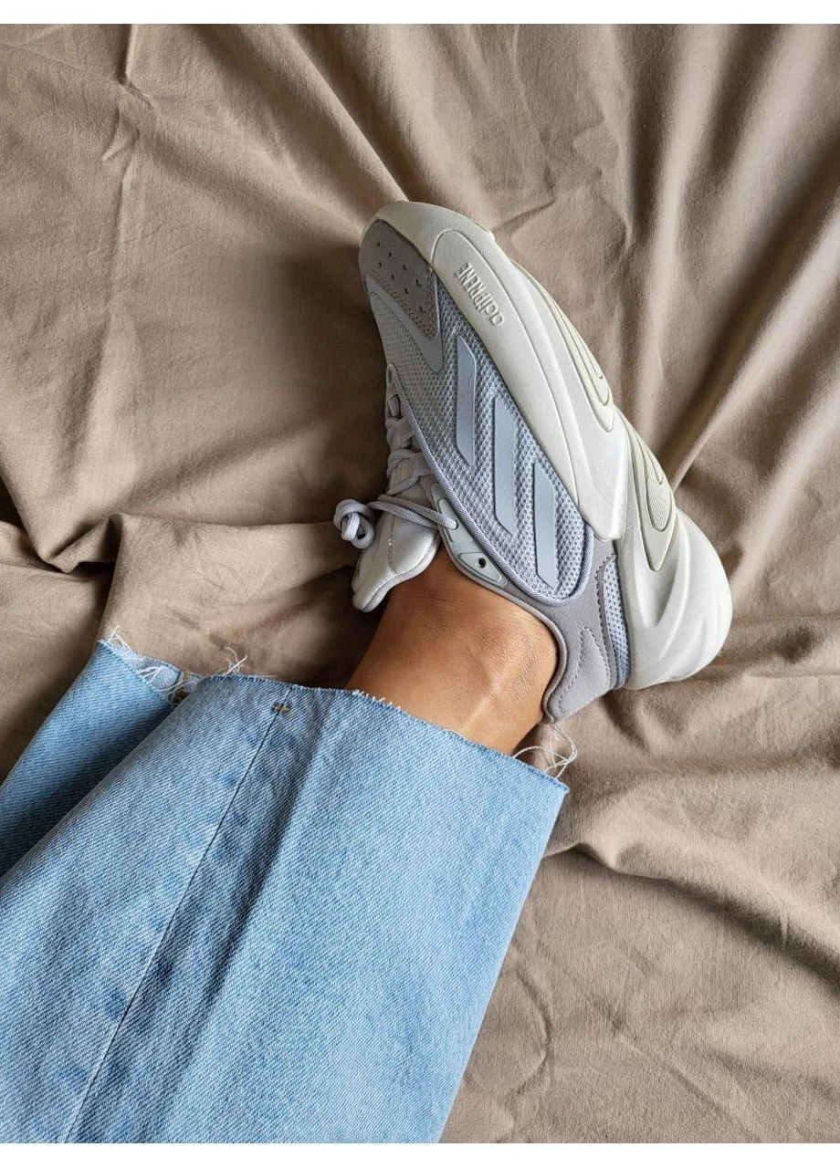 Серые демисезонные кроссовки мужские adidas ozelia grey beige адидас озелия серые No Brand