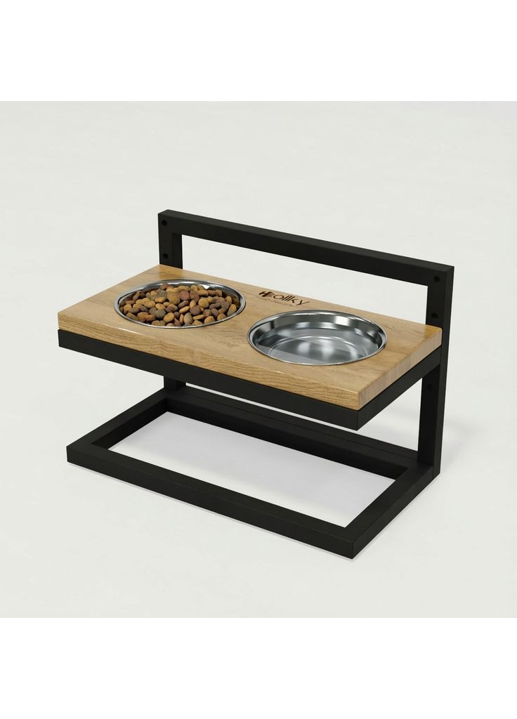 Миски на регульованій підставці для маленьких собак Flex S (2 × 0.450 л) FS-422523-BLNT Hollky (365652754)